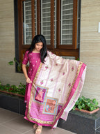 Mulberry Muse Handloom 3-Piece Kurti Set