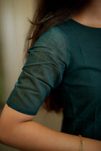Teal Raga 3-Piece Kurti Set