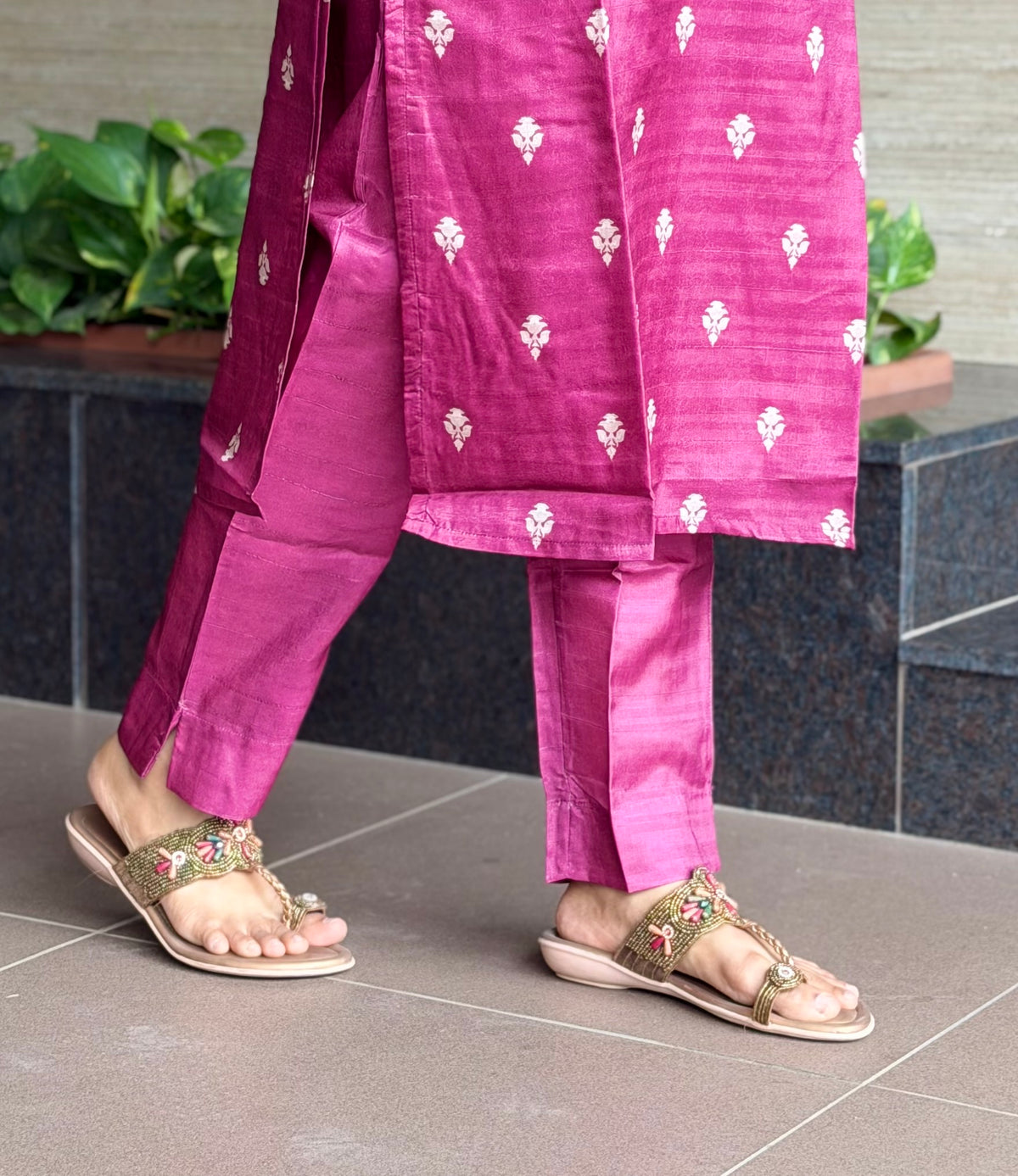 Mulberry Muse Handloom 3-Piece Kurti Set