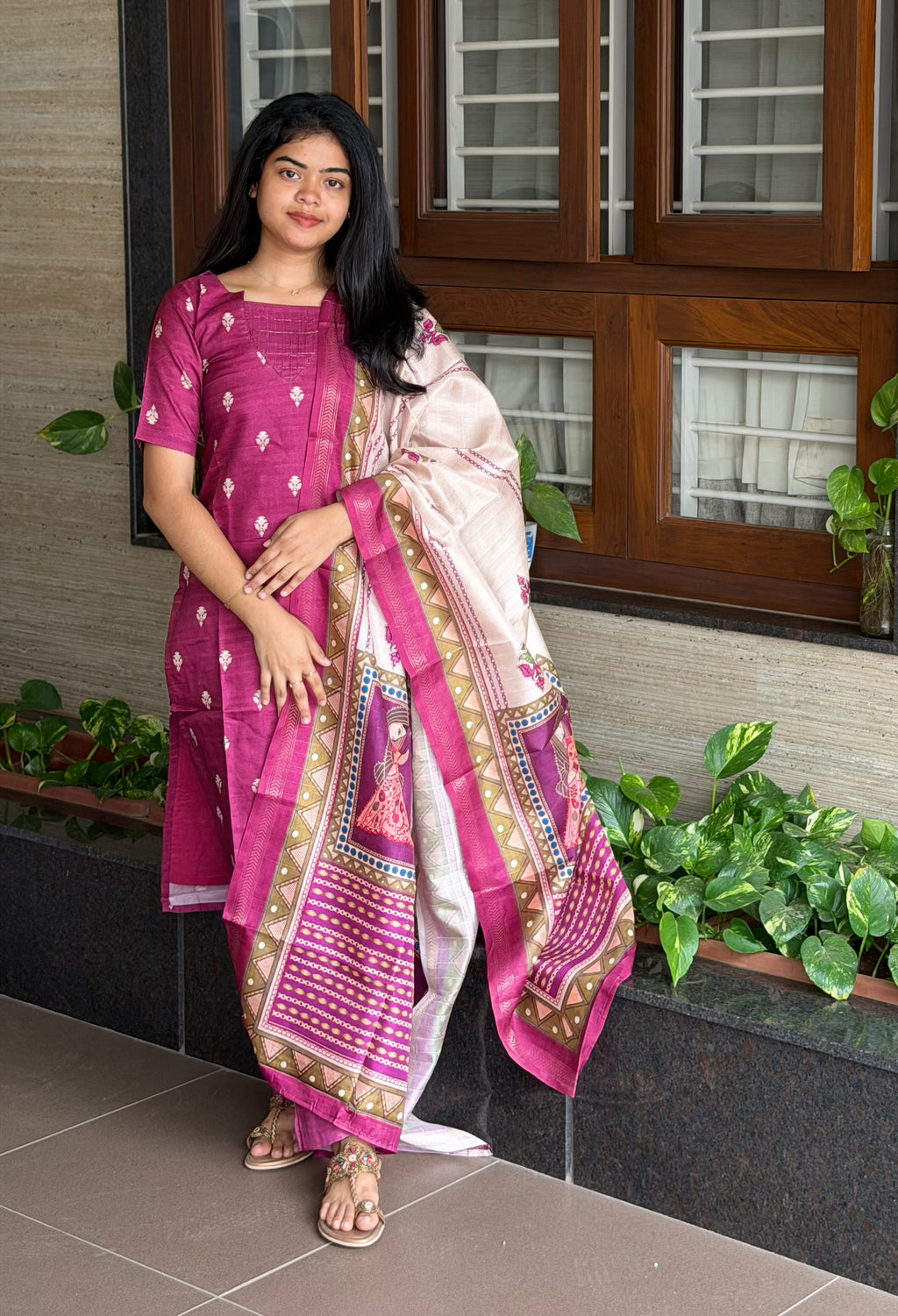 Mulberry Muse Handloom 3-Piece Kurti Set