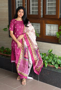 Mulberry Muse Handloom 3-Piece Kurti Set