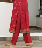 Crimson Heritage Handloom 3-Piece Kurti Set