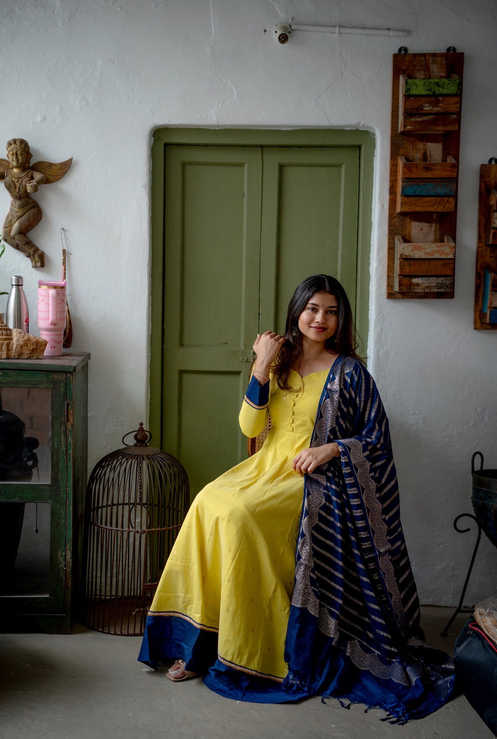 Citrine Muse Anarkali Set