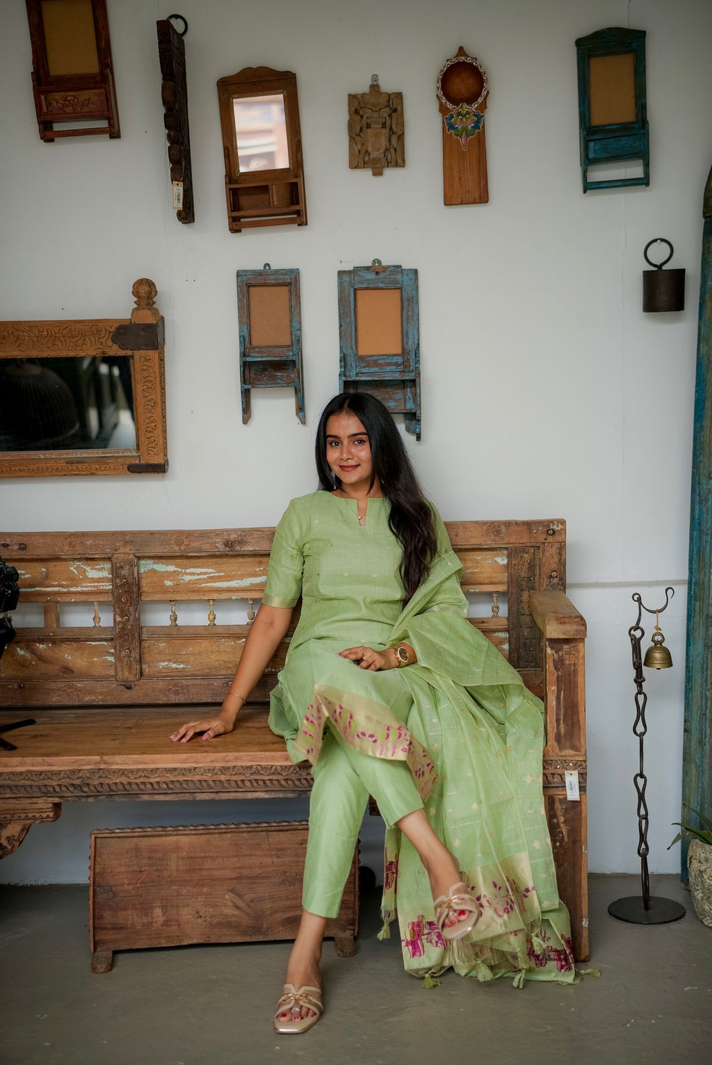 Mint Meadow 3-Piece Kurti Set