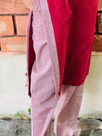 Red Whisper Soft Cotton 3-Piece Kurti Set