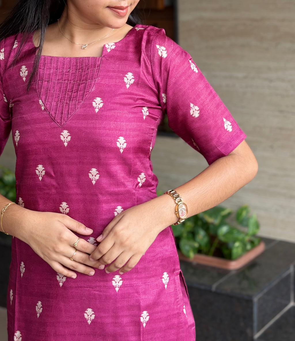 Mulberry Muse Handloom 3-Piece Kurti Set