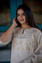 Ivory Petal 3-Piece Kurti Set