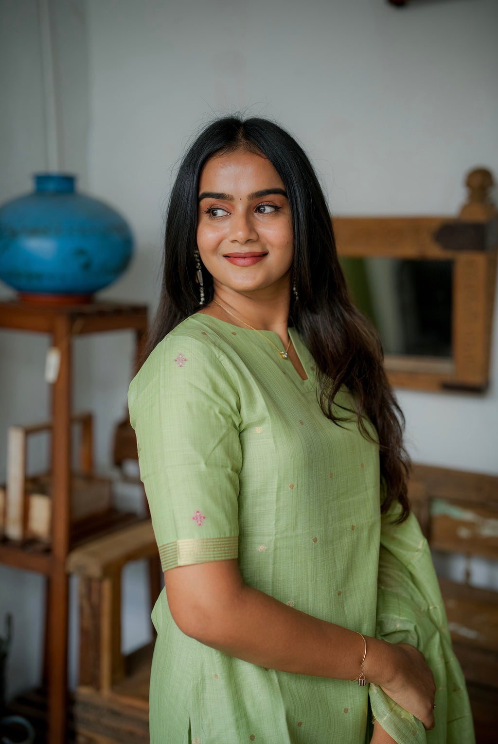 Mint Meadow 3-Piece Kurti Set