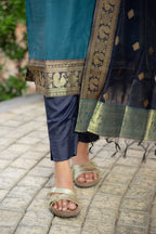 Peacock Teal 3-Piece Kurti Set
