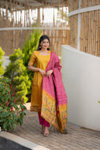 Gulabi Gold 3-piece Kurti set