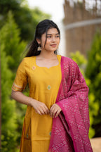 Gulabi Gold 3-piece Kurti set
