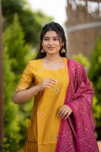 Gulabi Gold 3-piece Kurti set