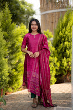 Golden Mustard 3-Piece Kurti Set