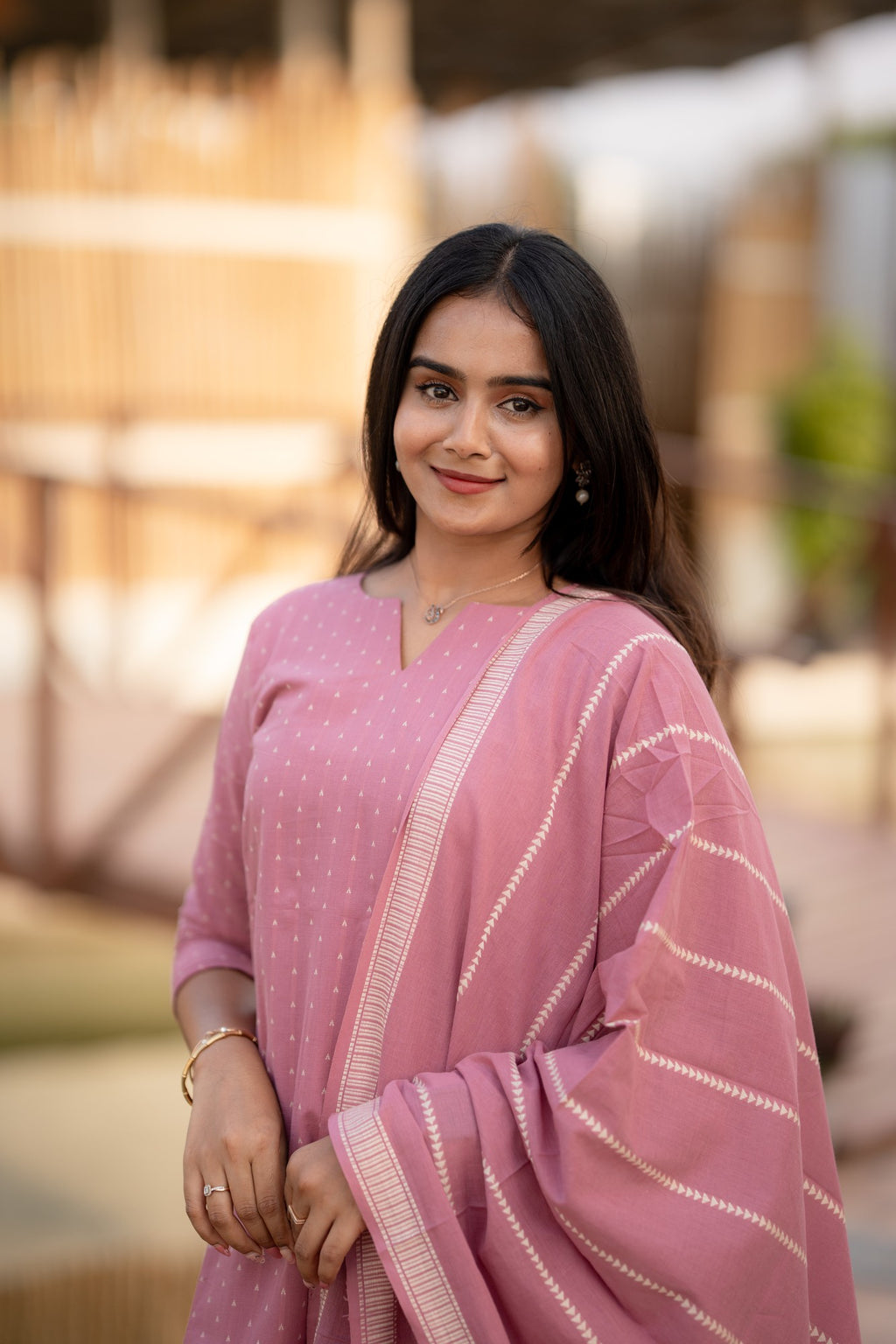 Rose Quartz 3-Piece Kurti Set