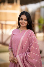 Rose Quartz 3-Piece Kurti Set