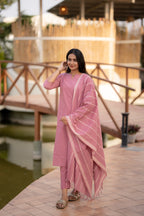 Rose Quartz 3-Piece Kurti Set