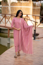 Rose Quartz 3-Piece Kurti Set