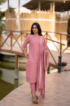 Rose Quartz 3-Piece Kurti Set