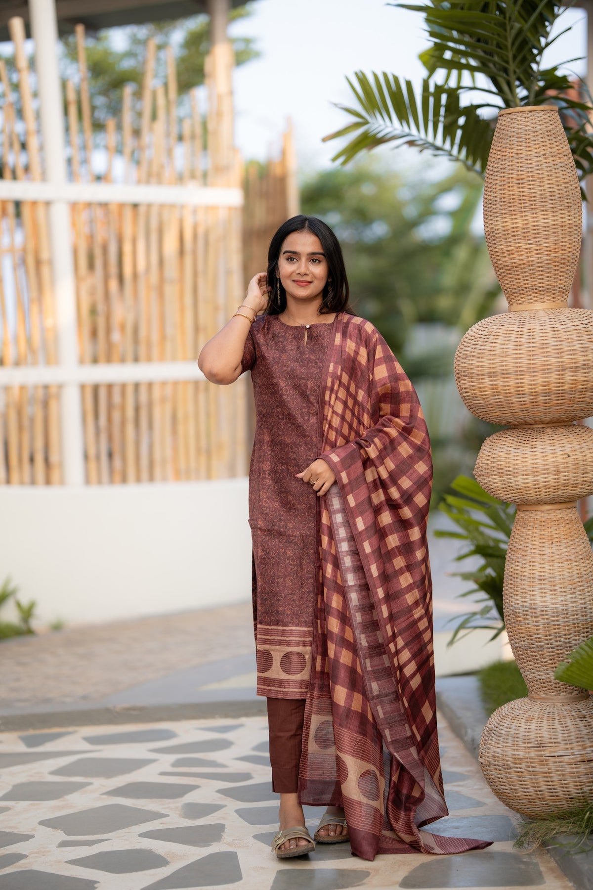 Cocoa Heritage 3-Piece Kurti Set