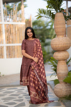 Cocoa Heritage 3-Piece Kurti Set
