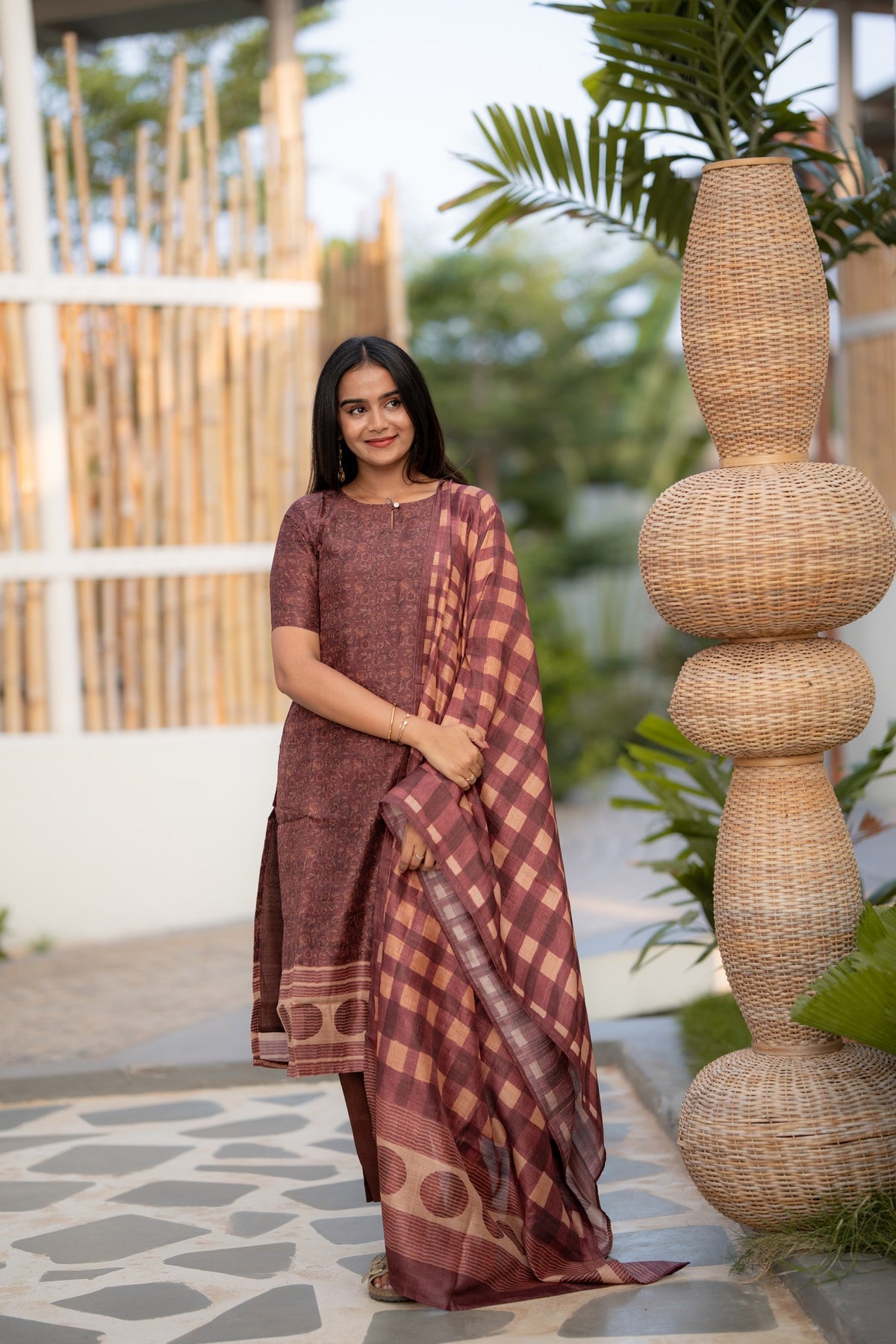 Cocoa Heritage 3-Piece Kurti Set
