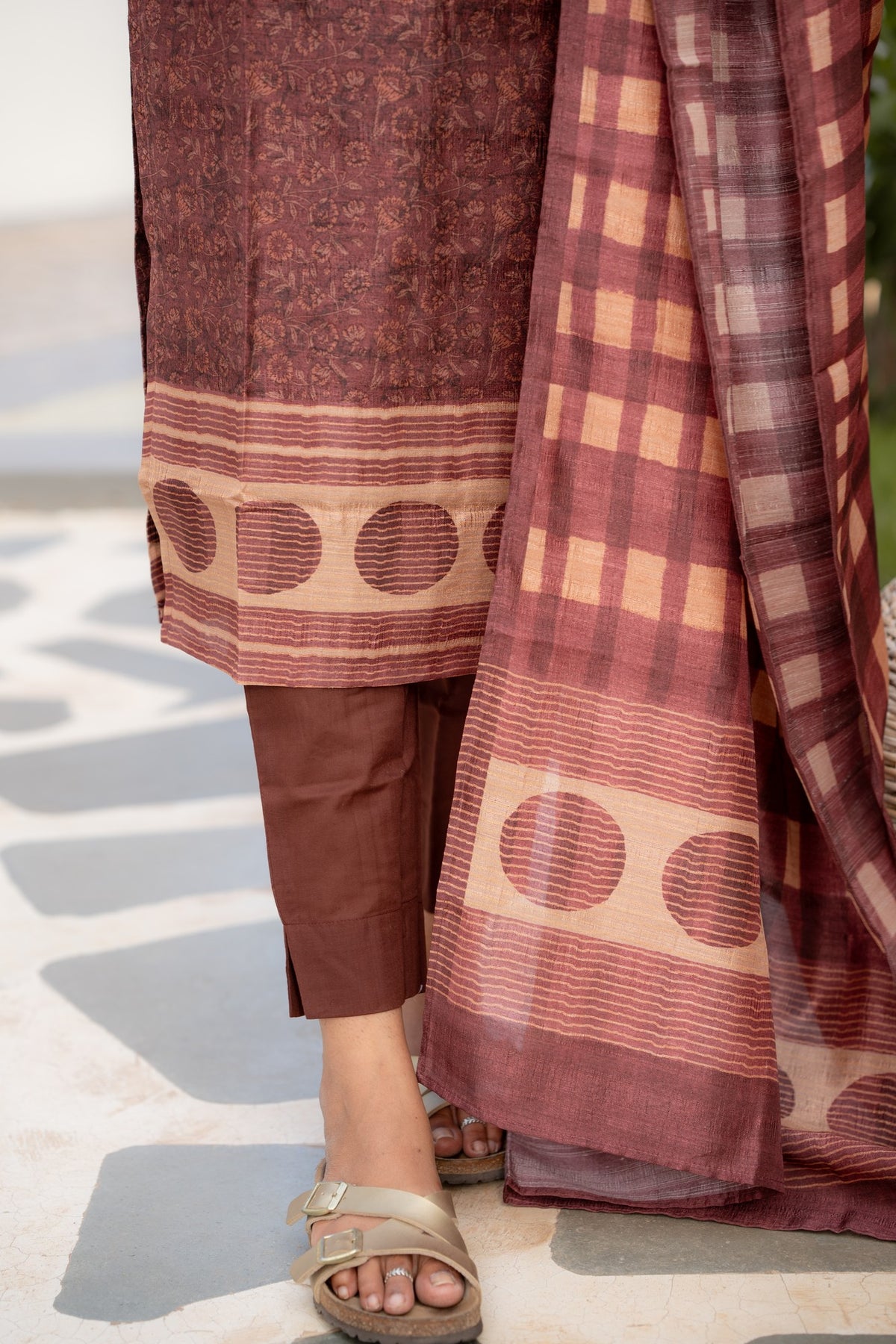 Cocoa Heritage 3-Piece Kurti Set