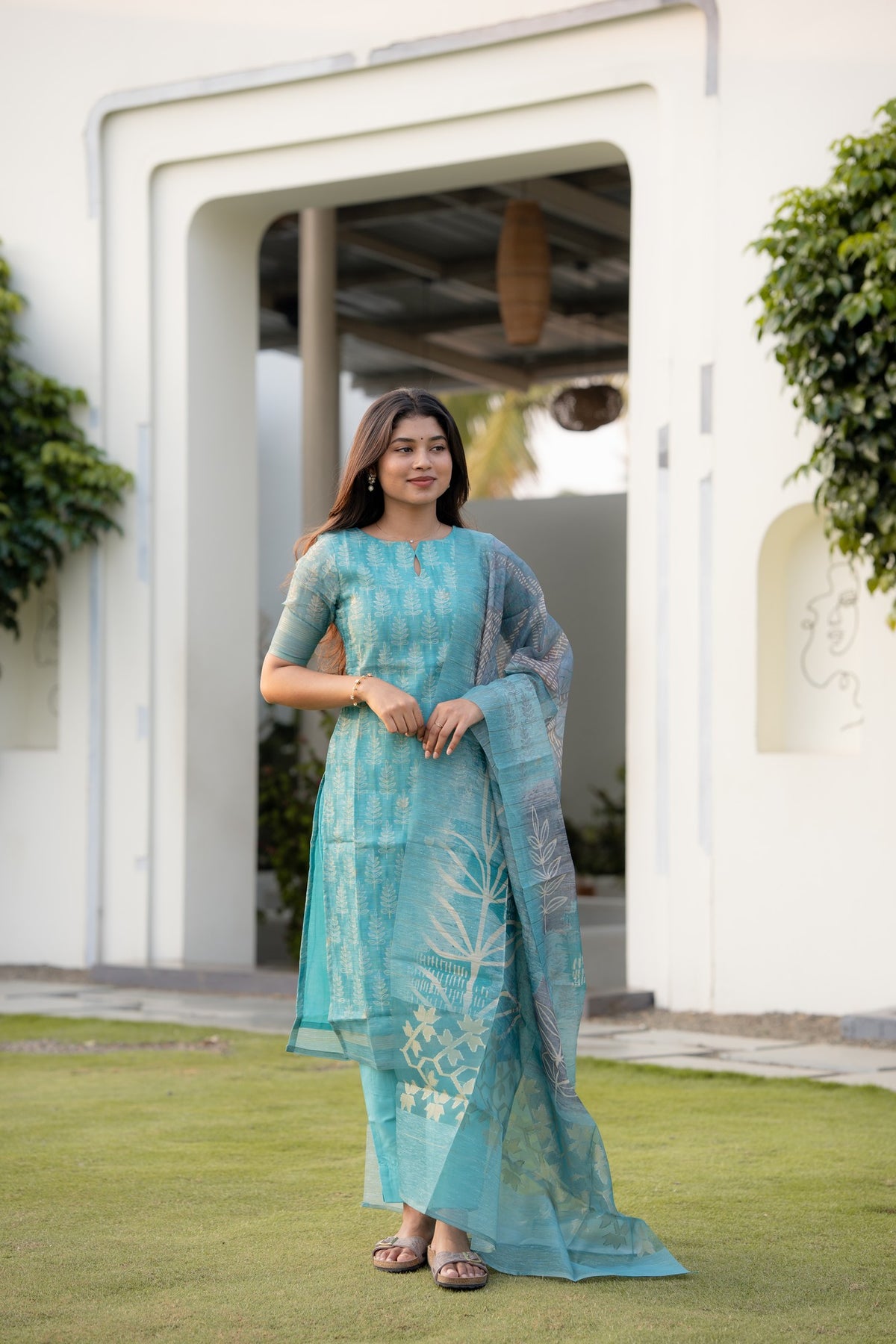 Cocoa Heritage 3-Piece Kurti Set