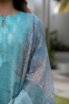 Aqua Serenity 3-Piece Kurti Set