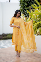 Golden Muse 3-Piece Kurti Set
