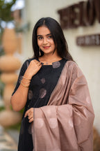 Noir Elegance 3-Piece Kurti Set