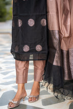 Noir Elegance 3-Piece Kurti Set