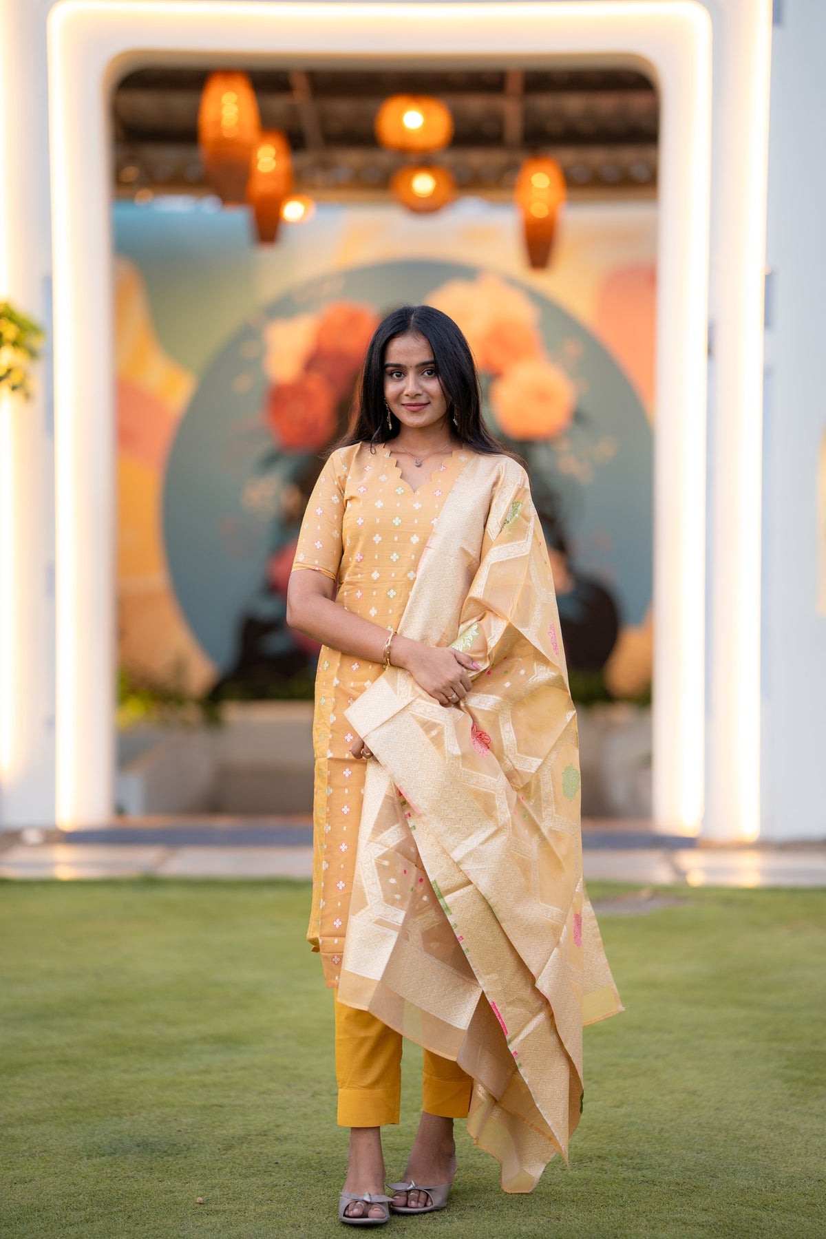 Honey Glow 3-Piece Kurti Set