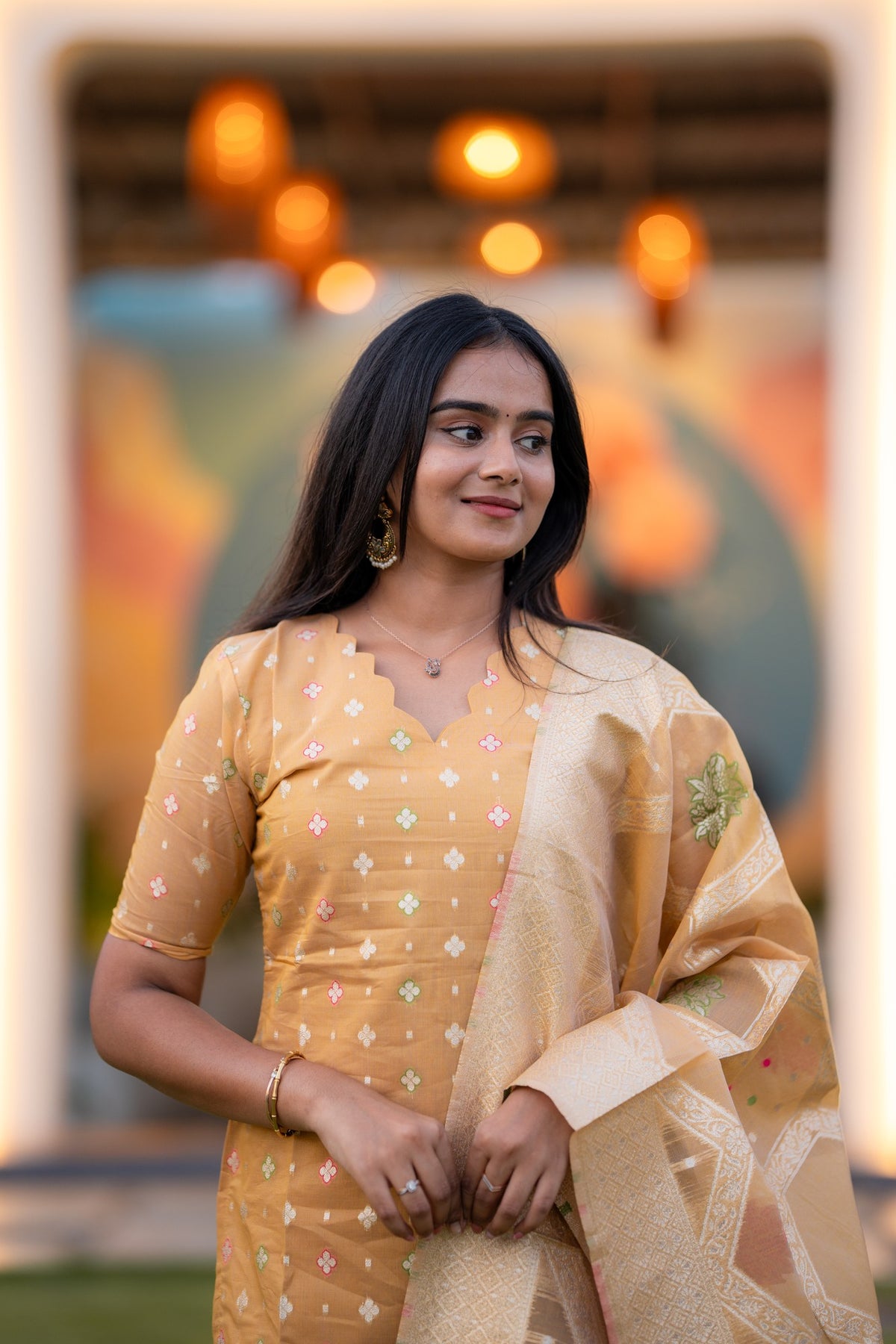 Honey Glow 3-Piece Kurti Set