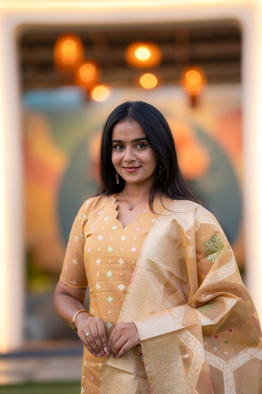 Honey Glow 3-Piece Kurti Set