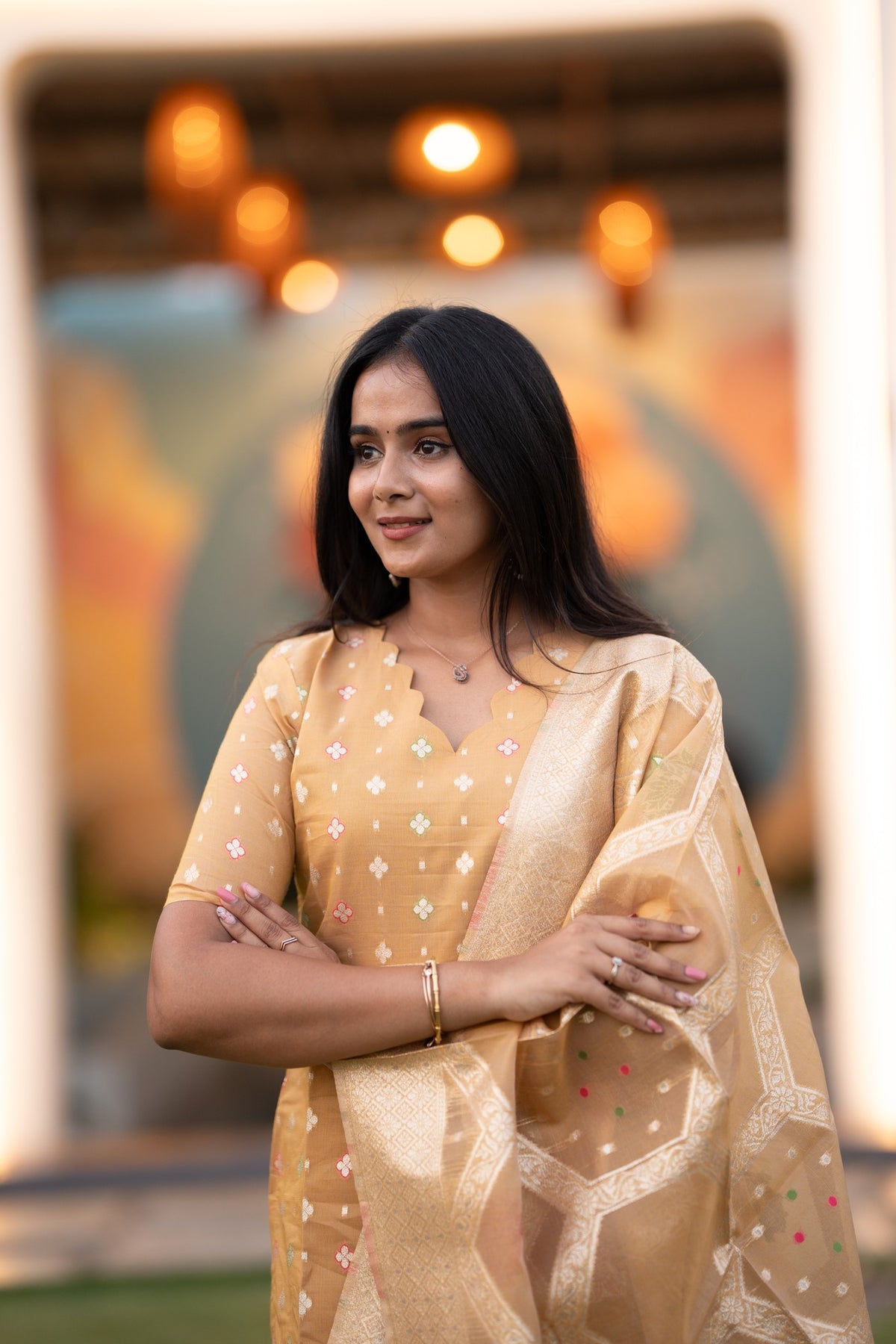 Honey Glow 3-Piece Kurti Set