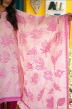 Rose Bloom | Pure Jamdhani 3-Piece Suit Set