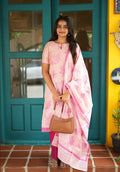 Rose Bloom | Pure Jamdhani 3-Piece Suit Set