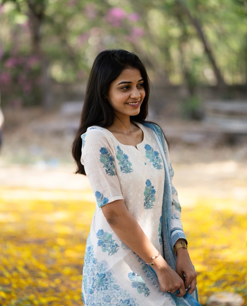 Blue sequoia kurti set