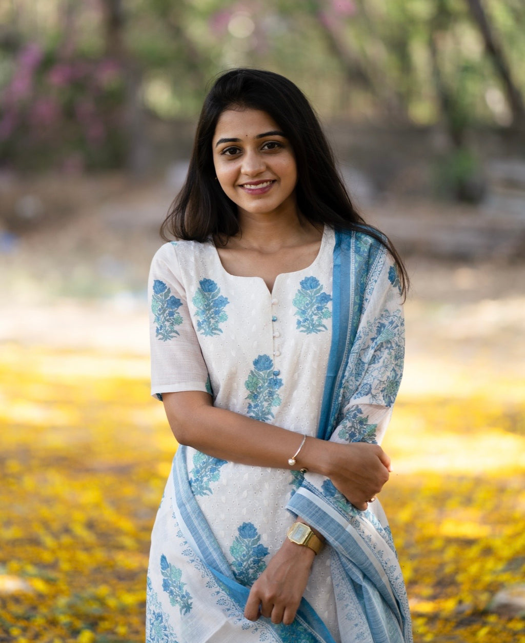 Blue sequoia kurti set