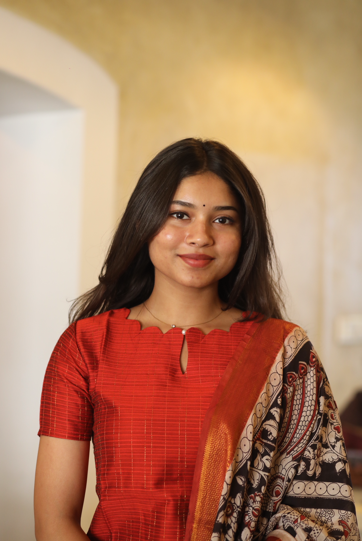 Zari tusser coord with nizam border silk dupatta