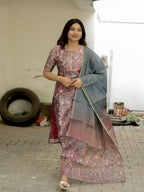 Premium tissue silk kurti set