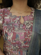 Premium tissue silk kurti set