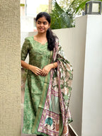 Semi Tusser Silk Kurti Set for Women | 3 Piece with Lining
