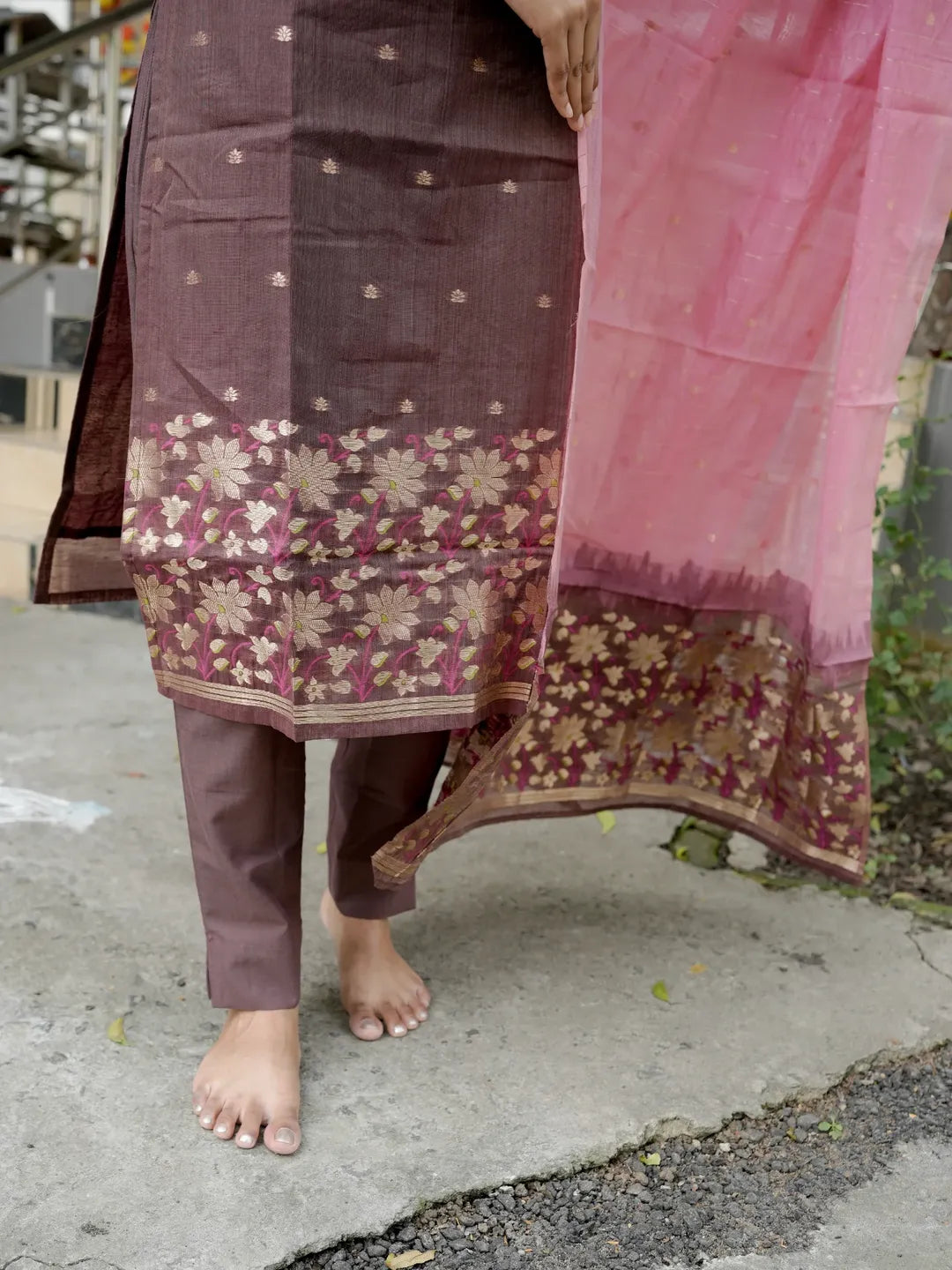 Premium Chanderi kurti set