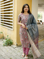 Premium tissue silk kurti set