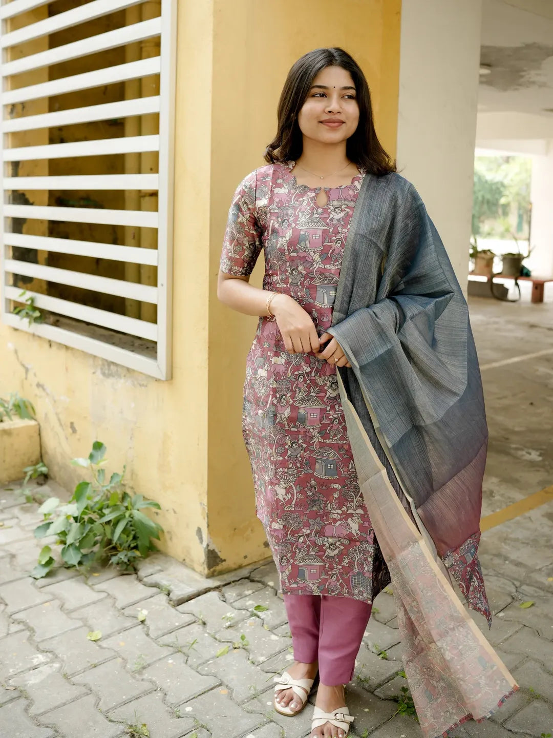 Premium tissue silk kurti set