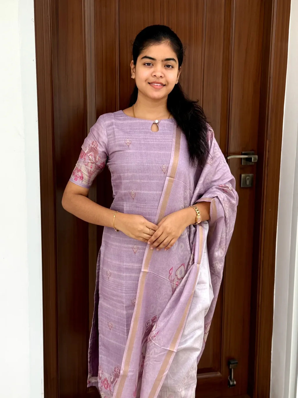 Premium Tusser Silk Kurti Set for Women | 3 Piece with Cotton Lining