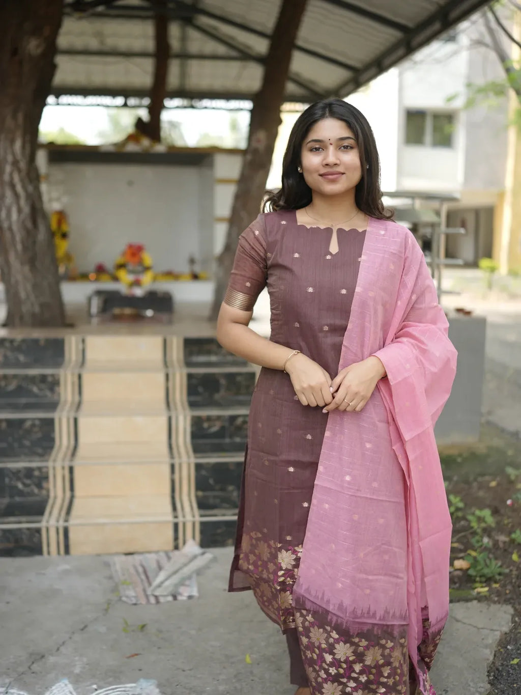 Premium Chanderi kurti set