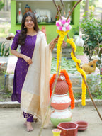Premium rawsilk coord sets with jacquard weaving dupatta