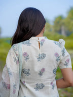 Pure linen set with beautiful dupatta